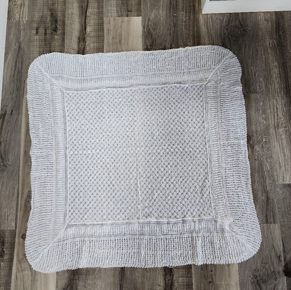 Vintage White Baby Blanket